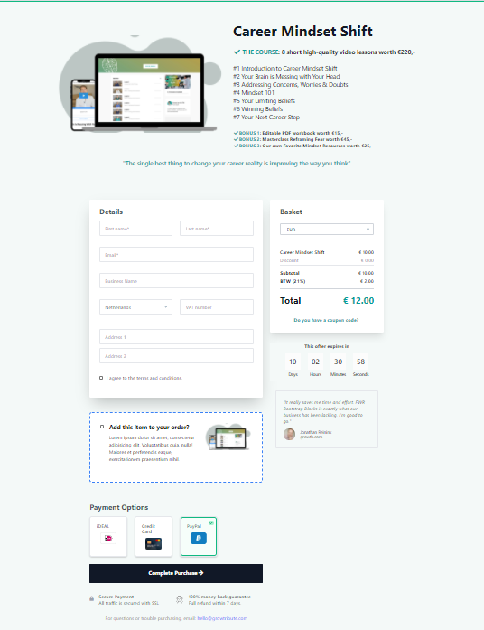 Custom Checkout Pages For Kajabi